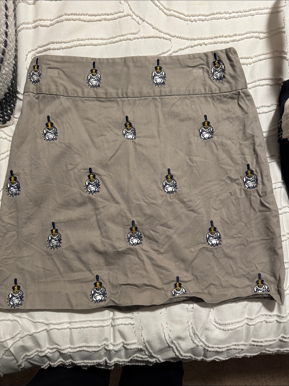 Khaki Embroidered Mini Skirt with Citadel Logo